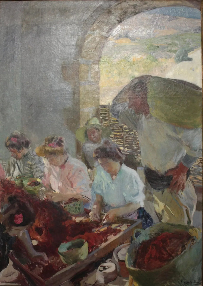 Kuru Üzümlerin Hazırlanması - Joaquín Sorolla