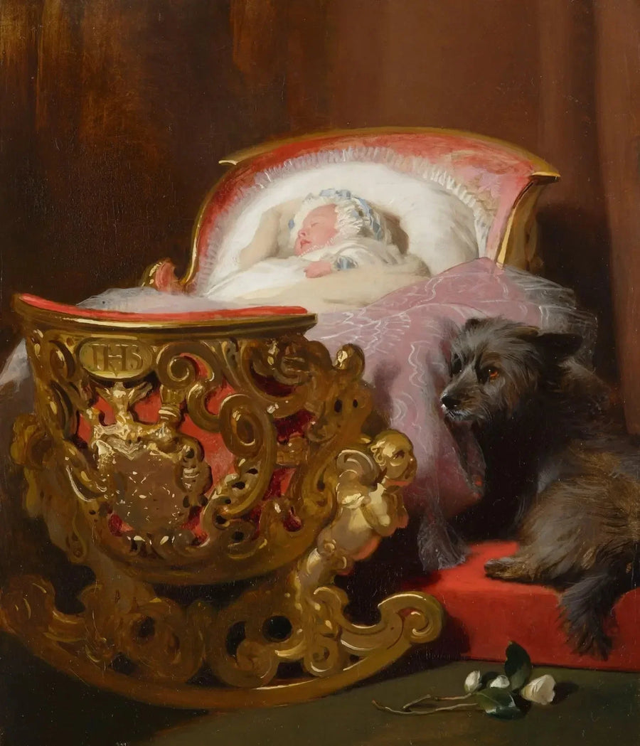 Uyuyan Prenses Alice - Edwin Henry Landseer