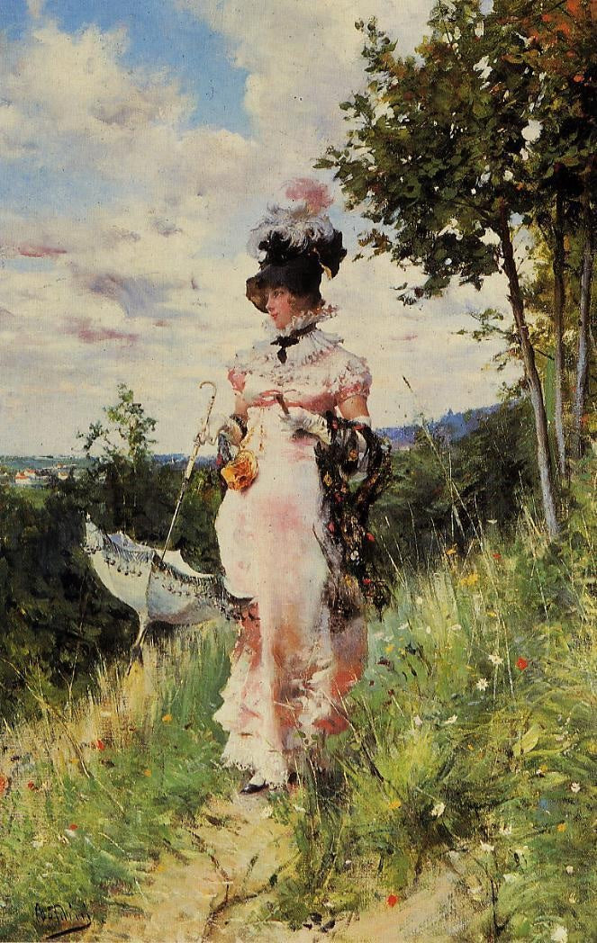 La promenade d'été - Giovanni Boldini