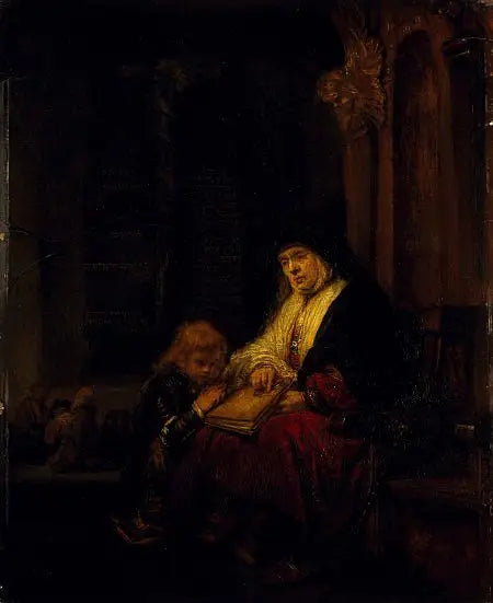 La prophétesse Anne au Temple - Rembrandt image 1 copie peinte à la main à l’huile