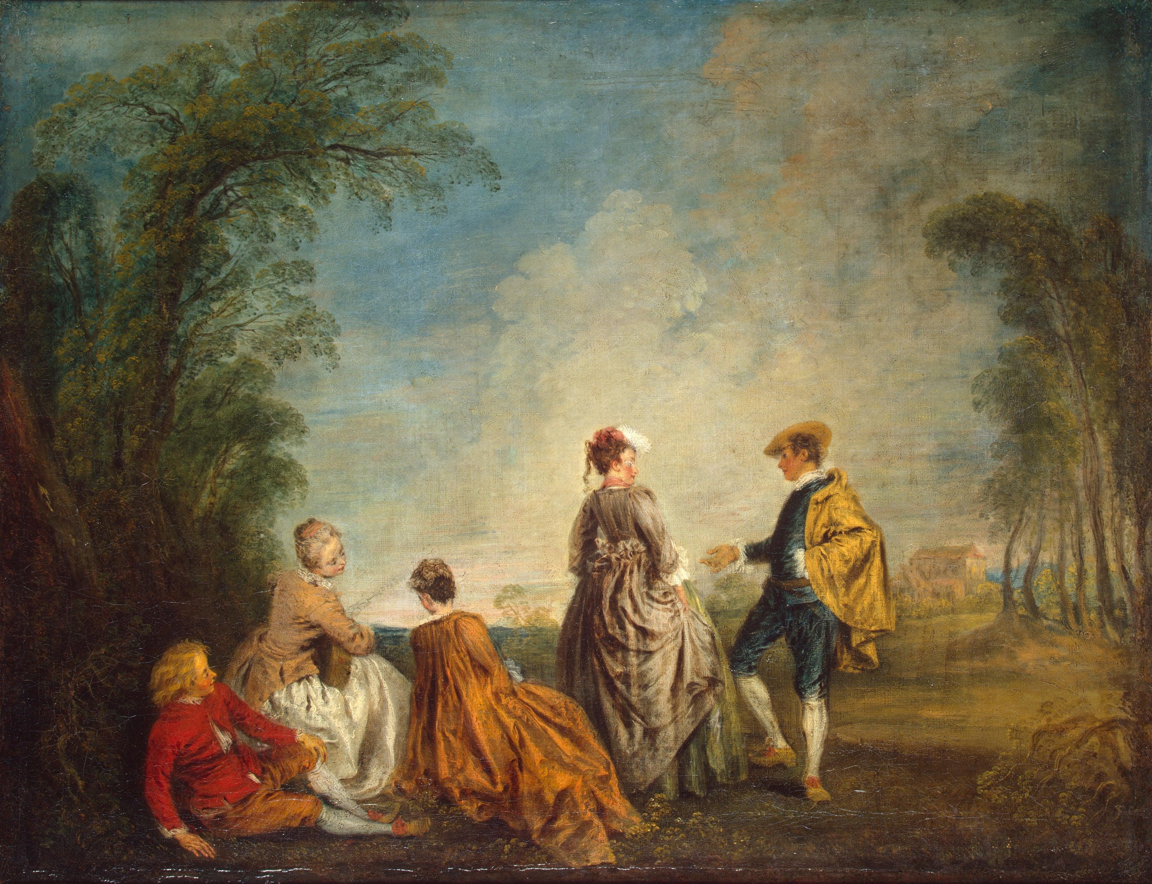 La Proposition embarrassante - Antoine Watteau - Alpha Reproduction