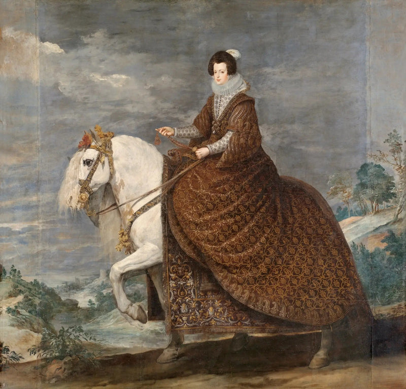 Fransa Kraliçesi Isabelle at üzerinde - Diego Velázquez
