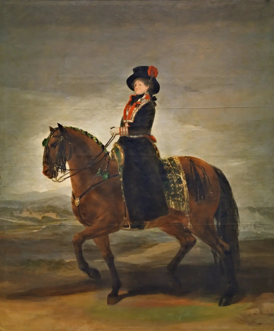 Atlı Kraliçe María Luisa - Francisco de Goya