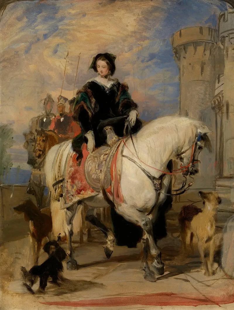 Victoria Kraliçesi (1819-1901) at üzerinde - Edwin Henry Landseer