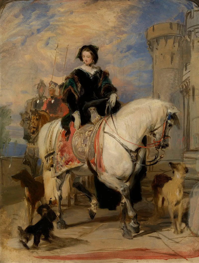 Victoria Kraliçesi (1819-1901) at üzerinde - Edwin Henry Landseer