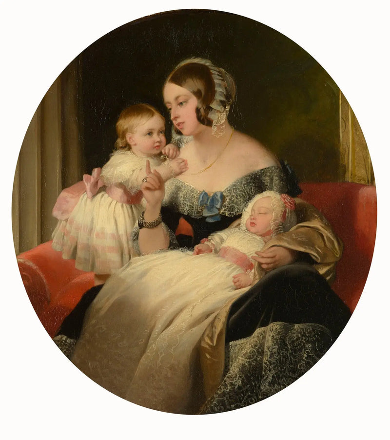 Victoria Kraliçesi, Kraliyet Prensesi ve Galler Prensi ile - Edwin Henry Landseer