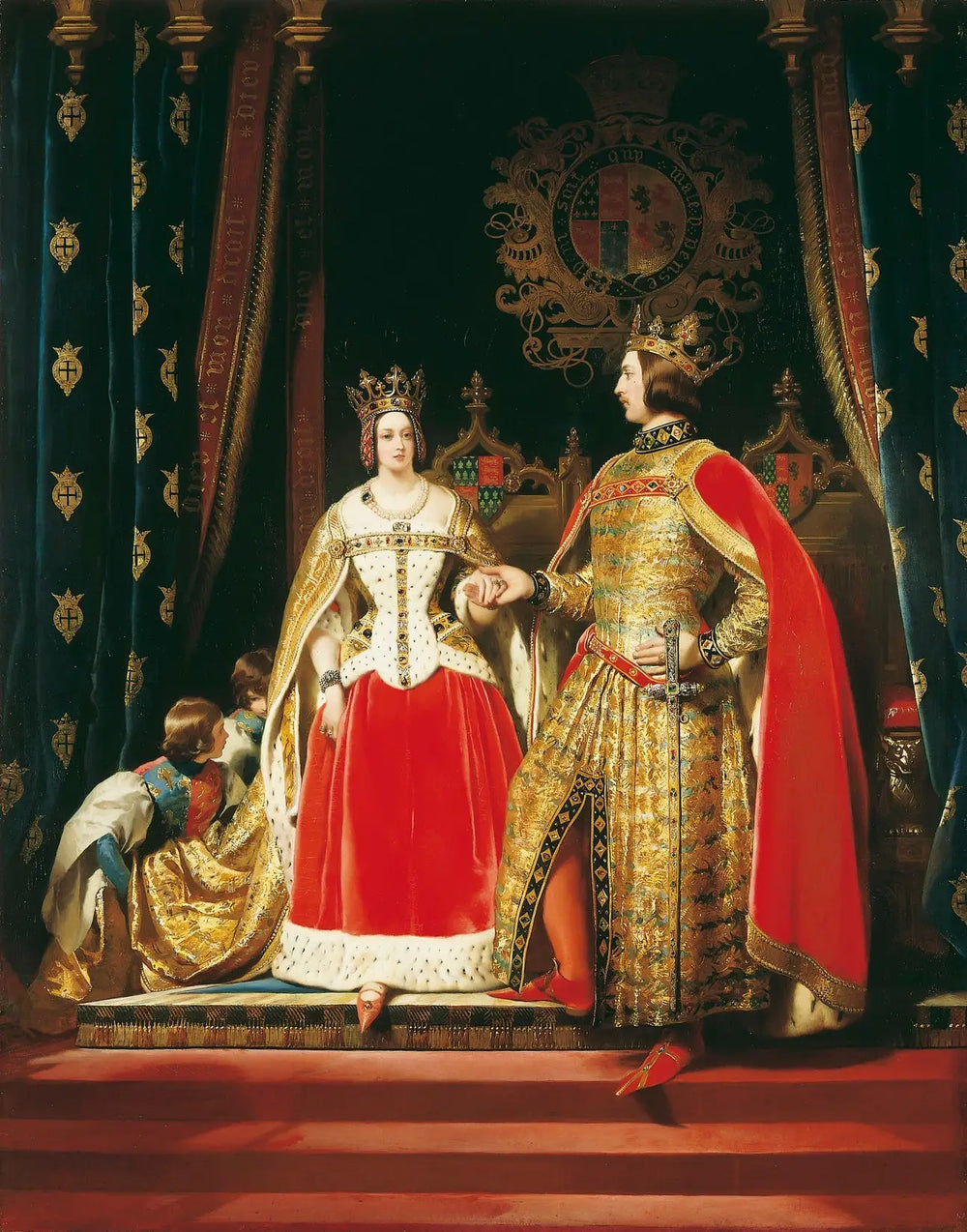 La reine Victoria et le prince Albert au Bal costumé du 12 mai 1842 - Edwin Henry Landseer - Alpha Reproduction