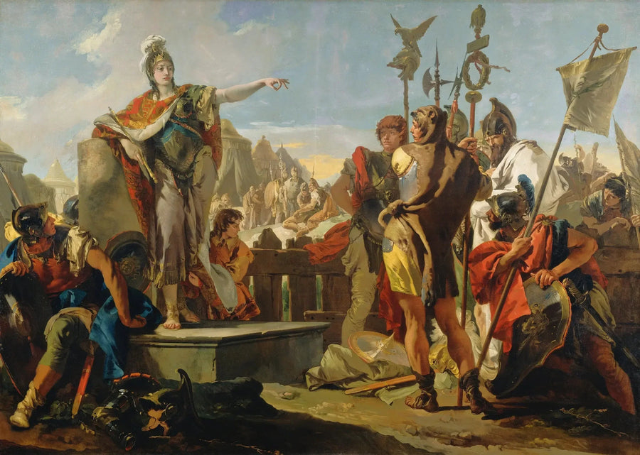 Kralice Zénobie askerlerine hitap ediyor - Giovanni Battista Tiepolo
