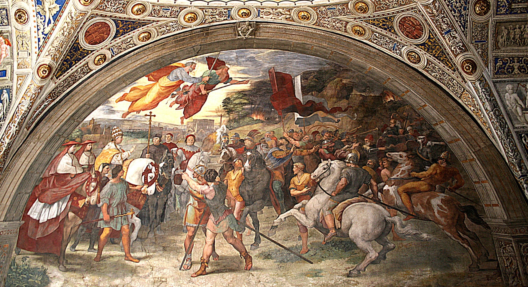La Rencontre de Léon le Grand avec Attila - Raphaël Sanzio image 1 reproduction d’œuvre d’art à l’huile