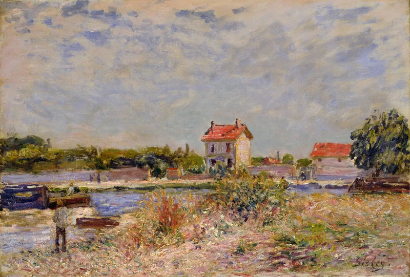 Saint-Mammes'teki Loing Nehri - Alfred Sisley