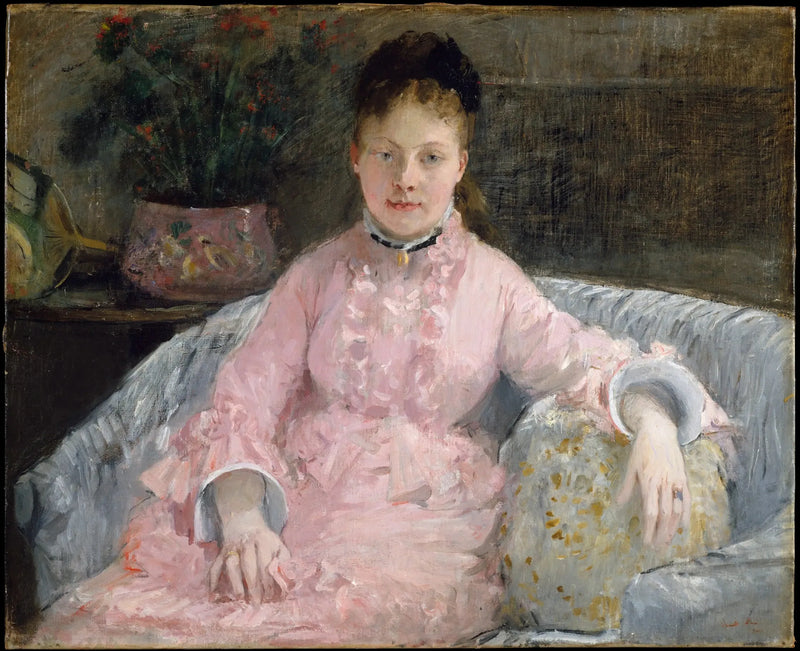 Pembe Elbise (Albertie-Marguerite Carré, daha sonra Madame Ferdinand-Henri Himmes, 1854-1935) - Berthe Morisot