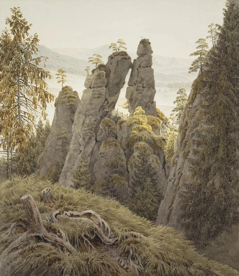 Neurathen'deki Kaya - Caspar David Friedrich