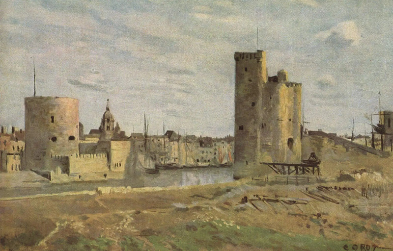 La Rochelle, liman girişi - Jean-Baptiste Camille Corot