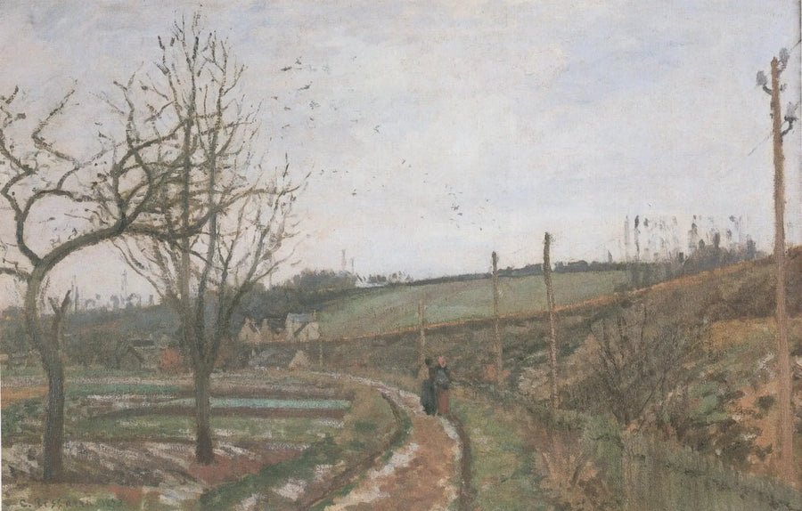 Demiryolu Kenarındaki Yol, Kar Etkisi - Camille Pissarro