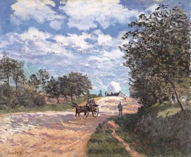 Mantes'tan Choisy-le-Roi'ya Yol - Alfred Sisley