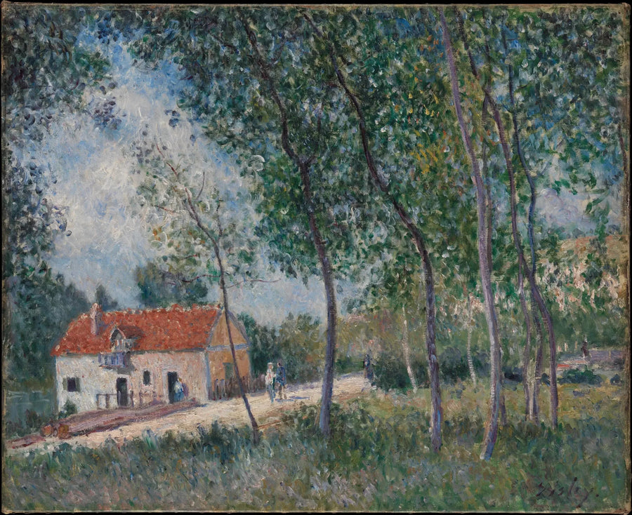 Moret'ten Saint-Mammès'e Giden Yol - Alfred Sisley
