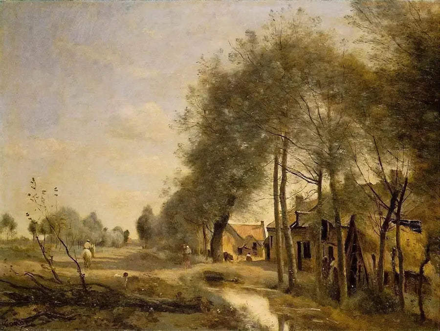 Douai yakınlarındaki Sin-le-Noble Yolu - Jean-Baptiste Camille Corot