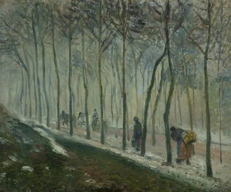 Yol, kar etkisi - Camille Pissarro