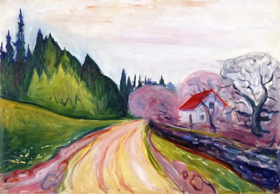 Borre'ye Giden Yol - Edvard Munch