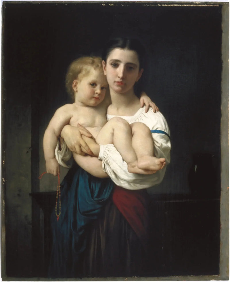 Büyük kız kardeş, küçültme (Büyük kız kardeş, küçültme) - Bouguereau