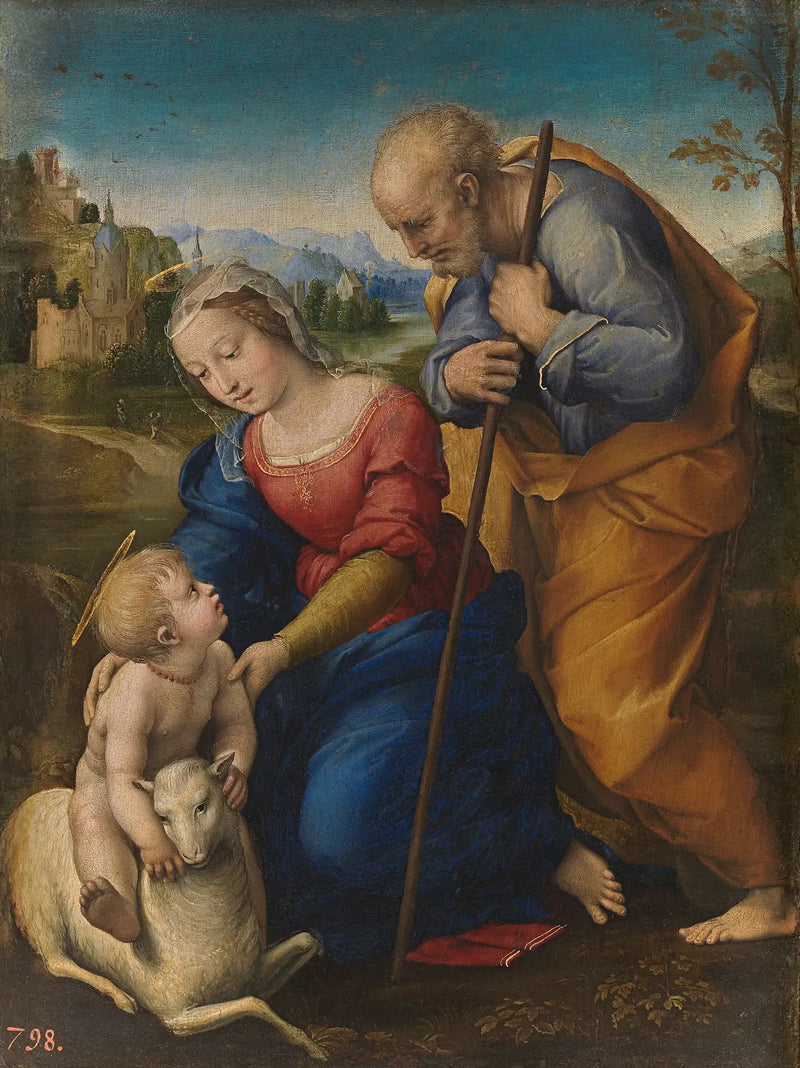 Kuzu ile Kutsal Aile - Raphael Sanzio