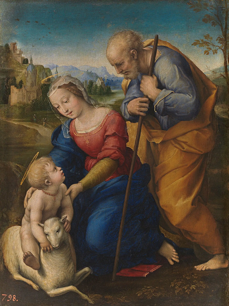 Kuzu ile Kutsal Aile - Raphael Sanzio