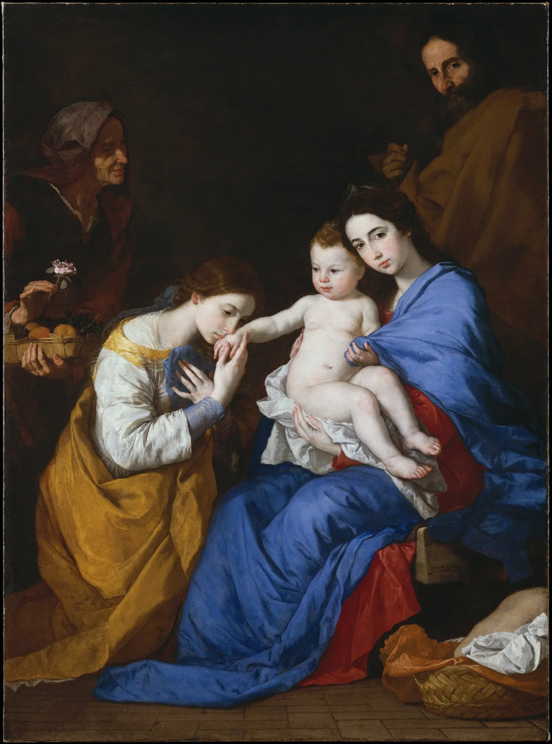 Alexandria'dan Aziz Anne ve Aziz Catherine ile Kutsal Aile - Jusepe de Ribera