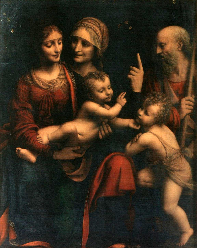 Aziz Aile ve Aziz Anne ile Aziz Yuhanna Vaftizci - Bernardino Luini