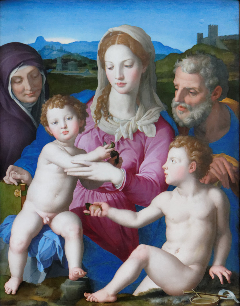 La Sainte Famille avec sainte Élisabeth et le petit saint Jean Baptiste - Bronzino - Alpha Reproduction