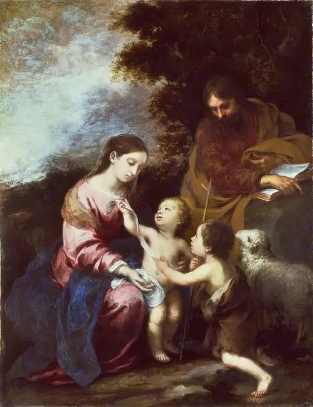 Bakire Meryem ve Çocuk Vaftizci Yahya ile Kutsal Aile - Bartolomé Esteban Murillo