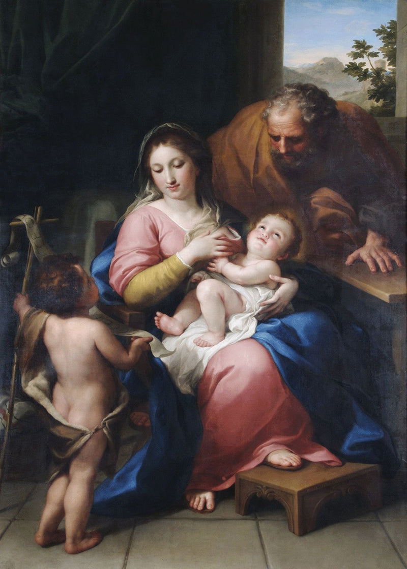 Aziz Aile ve Kutsal John Çocuk ile - Anton Raphael Mengs
