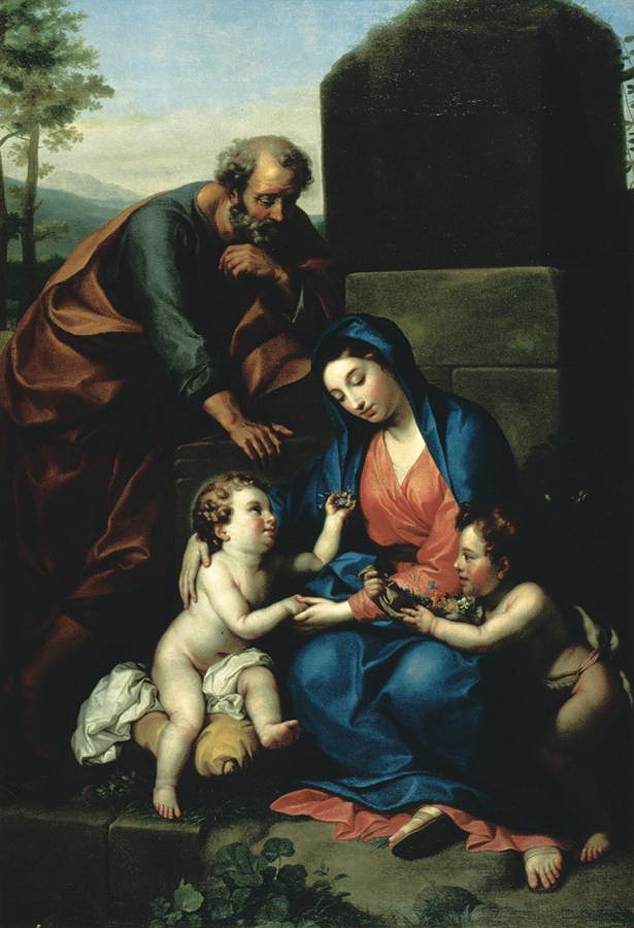 Aziz Aile ve Kutsal Vaftizci Yahya ile - Anton Raphael Mengs