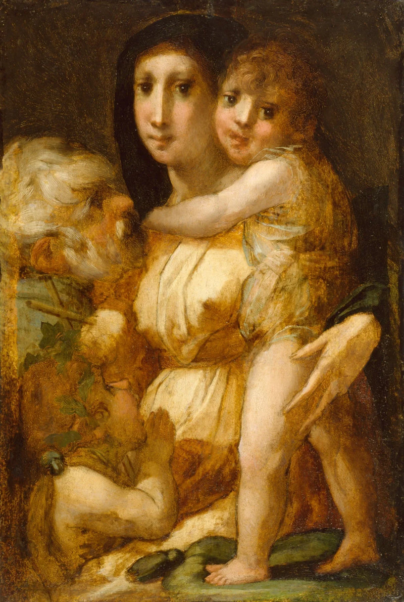 Aziz Aile ve Kutsal Vaftizci Yahya Çocuk ile - Rosso Fiorentino