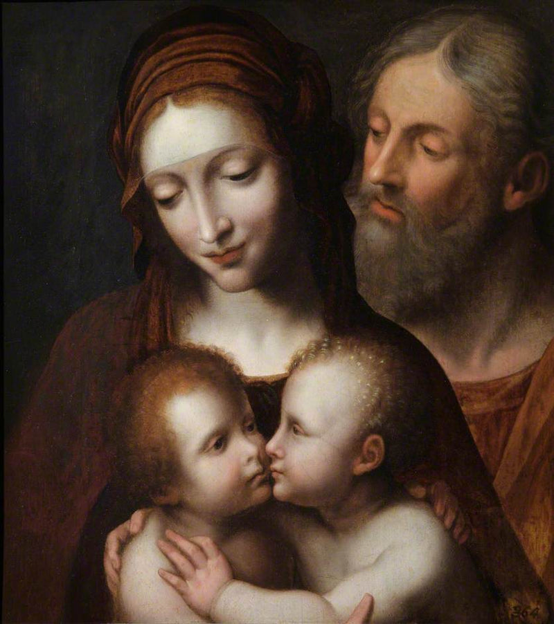 Aziz Aile ve Kutsal Jean Çocuk ile - Bernardino Luini