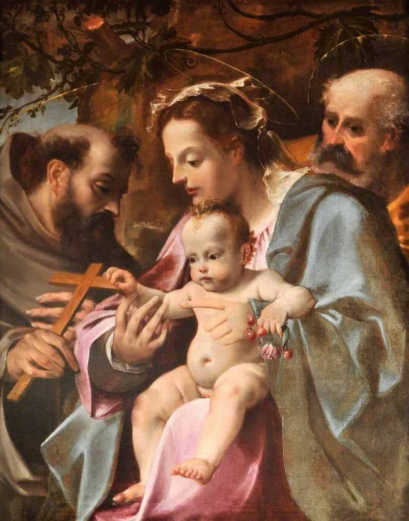 Kutsal Aile ve Aziz Fransis - Ludovico Carracci