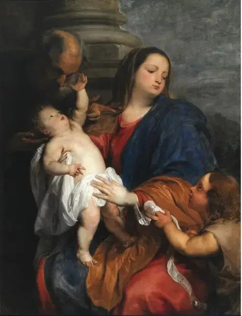 Aziz Aile ve Çocuklu Aziz Yuhanna Baptista - Antoine van Dyck