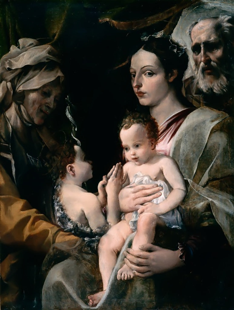 Kutsal Aile ve Aziz Yuhanna Vaftizci ile Aziz Elizabeth - Annibale Carracci