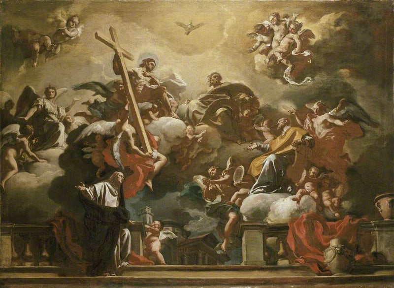 Üçleme ve Aziz Philippe Néri yüceliğinde - Francesco Solimena