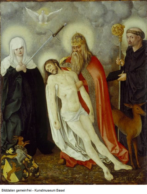 Kutsal Üçleme, Acı Meryem ve Aziz Gilles Arasında - Hans Baldung Grien