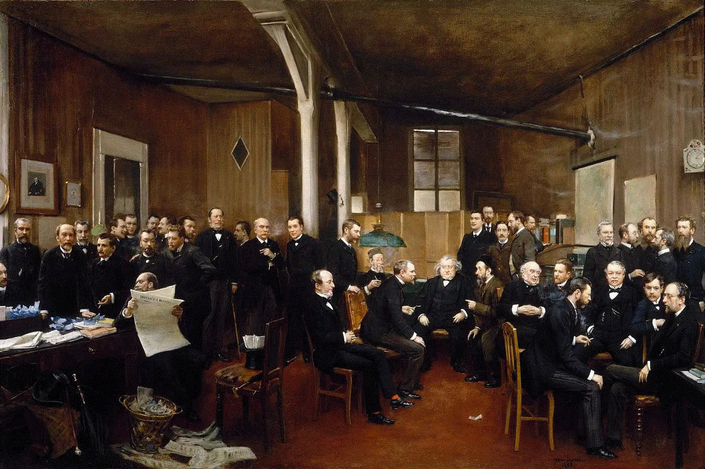 La Salle de rédaction du Journal des Débats - Jean Béraud - Alpha Reproduction