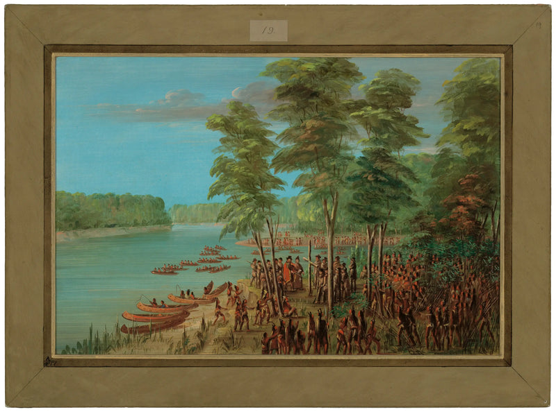 La Salle Arkansas ağzındaki toprakları ele geçiriyor. 10 Mart 1682 - George Catlin