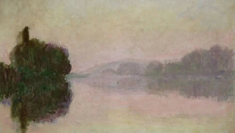 Port-Villez'de Seine, akşam etkisi - Claude Monet