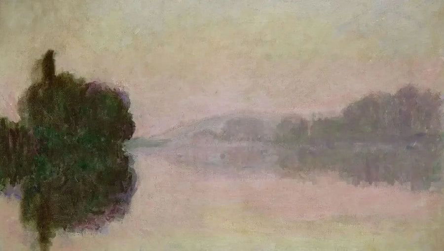 Port-Villez'de Seine, akşam etkisi - Claude Monet