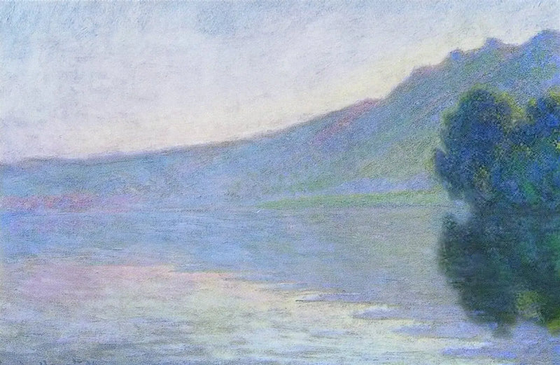 Port-Villez'de Seine, pembe efekt - Claude Monet