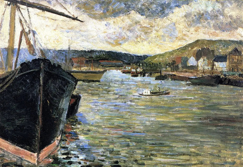 Rouen'deki Seine, ya da Rouen Limanı - Paul Gauguin