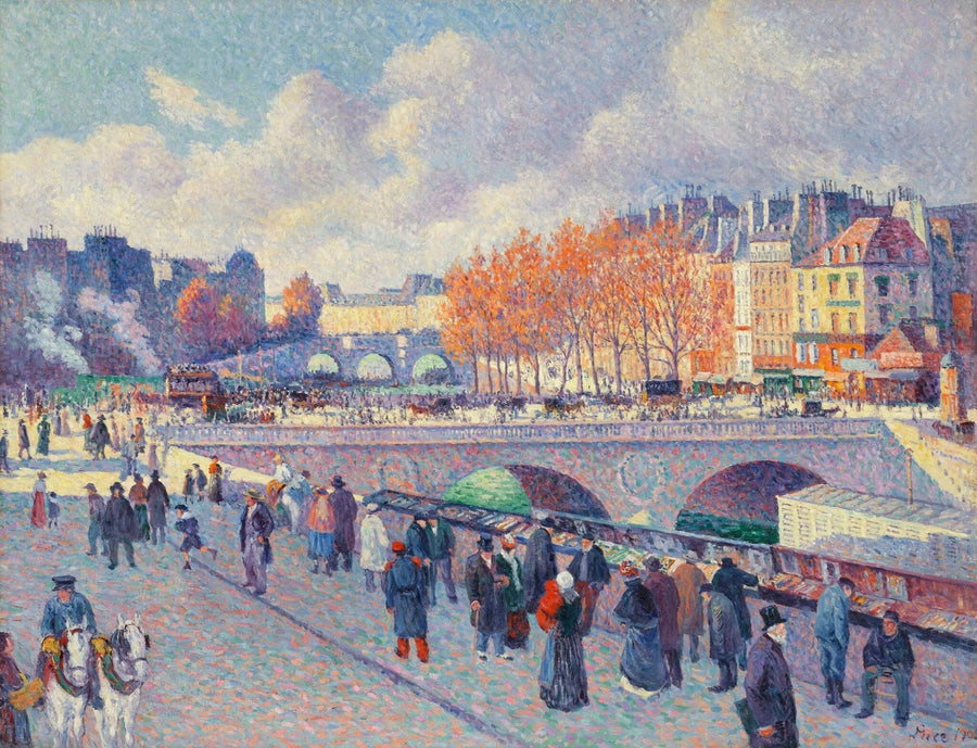 Seine Nehri ve Saint-Michel Köprüsü - Maximilien Luce