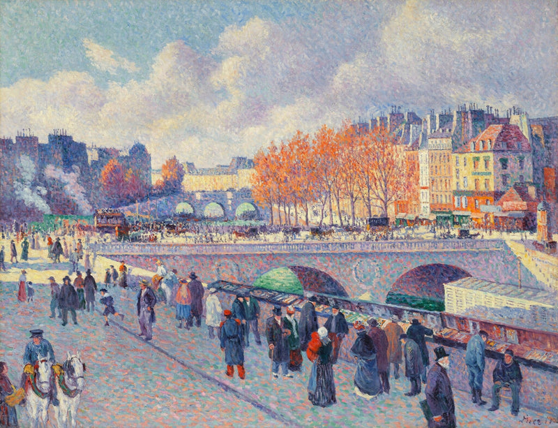 Seine Nehri ve Saint-Michel Köprüsü - Maximilien Luce