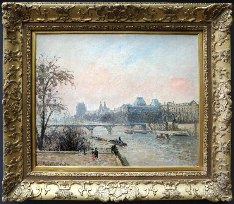 Seine ve Louvre - Camille Pissarro