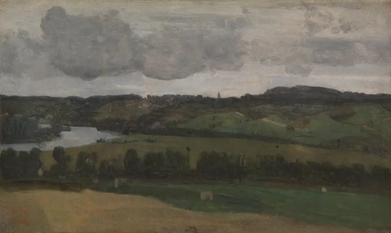 Rouen Yakınlarında Seine Nehri - Jean-Baptiste Camille Corot