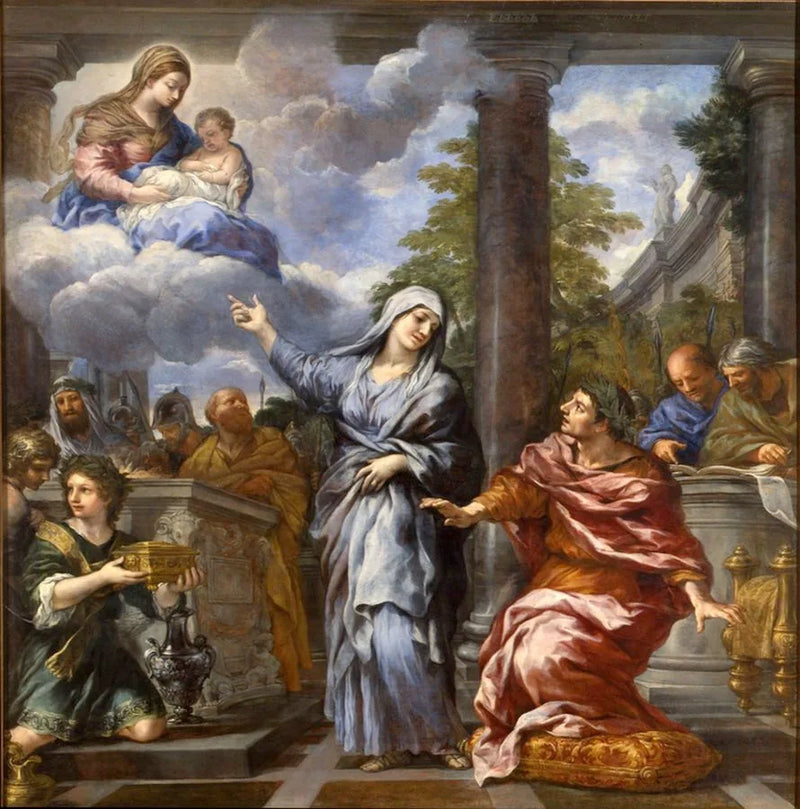 Tibur Sibyllası, Auguste'ye İsa'nın doğumunu müjdeleyen - Pietro da Cortona